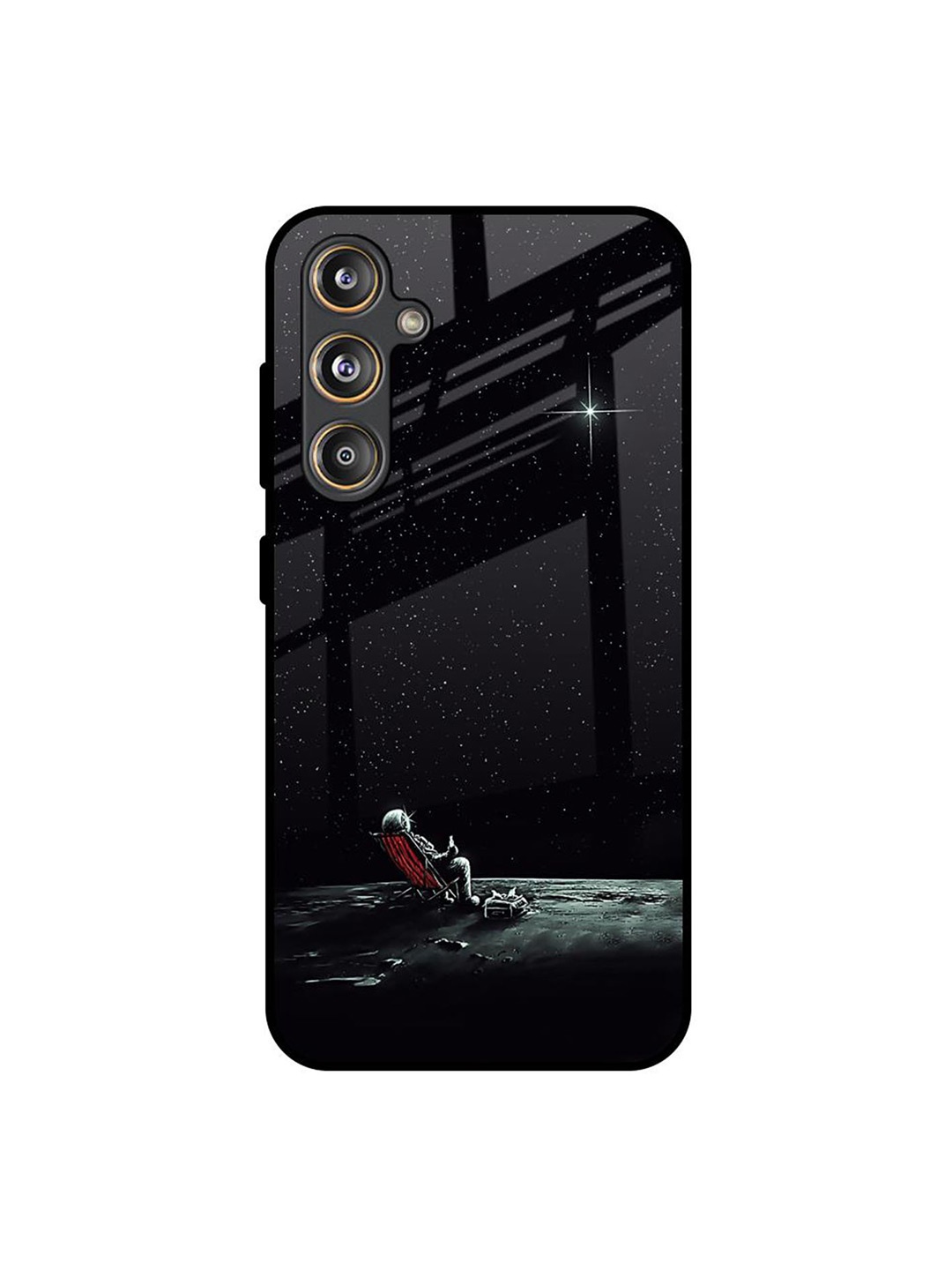 

QRIOH Relaxation Mode On Samsung Galaxy F55 5G Impact Resistant Back Case, Black