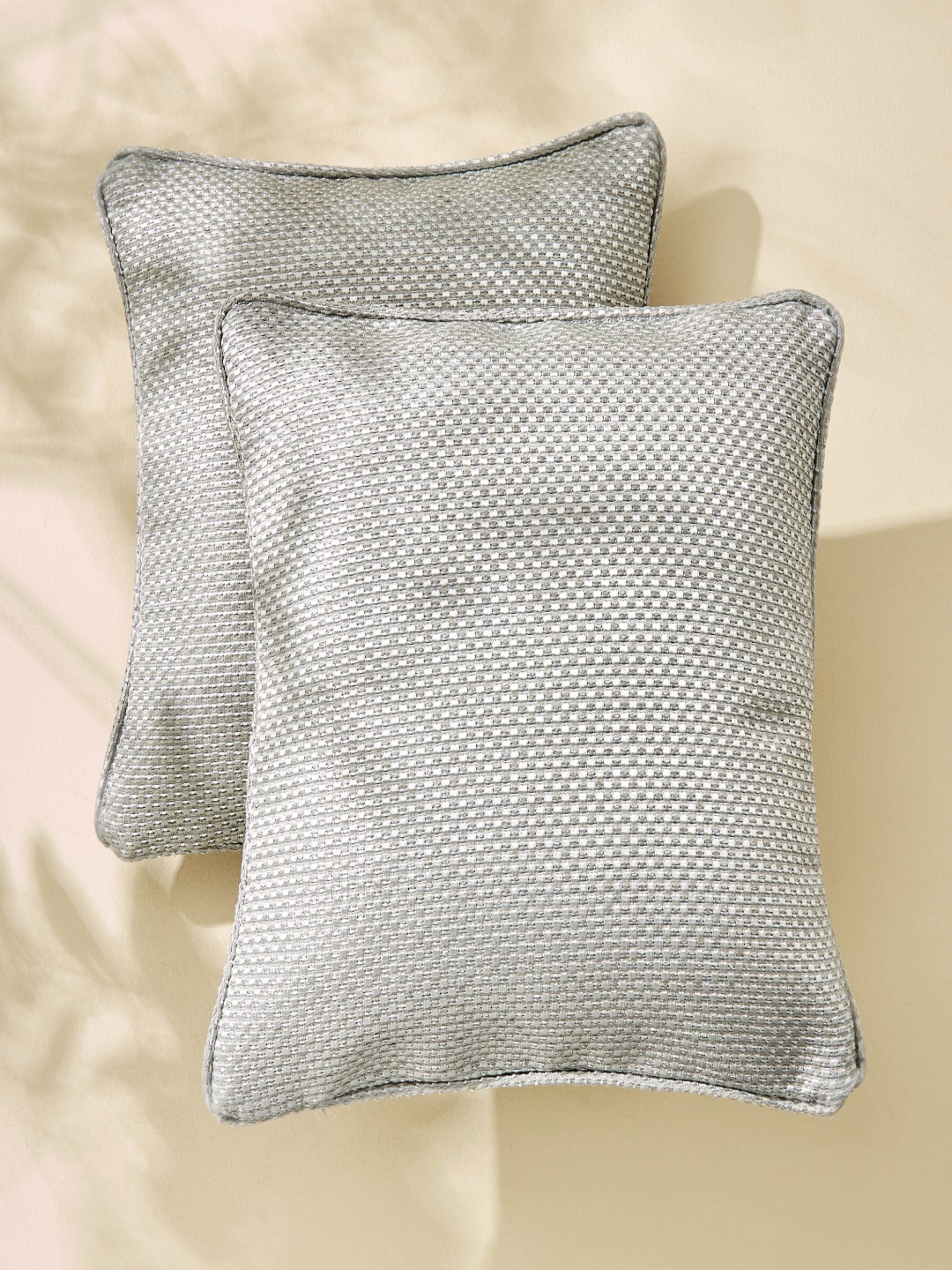 

Home Centre Corsica Grey 2 Pieces Striped Textured Square Cushion Covers