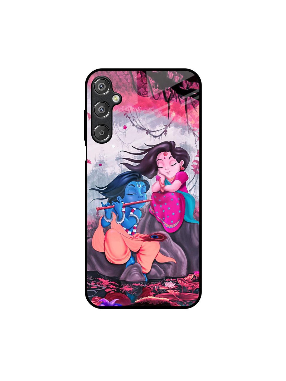 

QRIOH Radha Krishna Art Real Samsung Galaxy F15 5G Impact Resistant Back Case, Blue