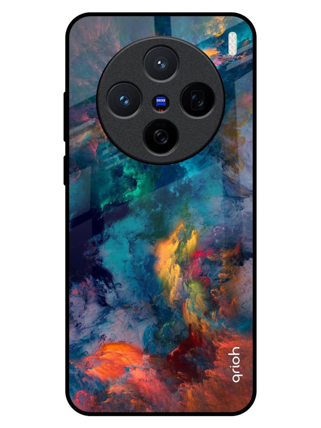 

QRIOH Cloudburst Vivo X200 5G Impact Resistant Back Case, Blue