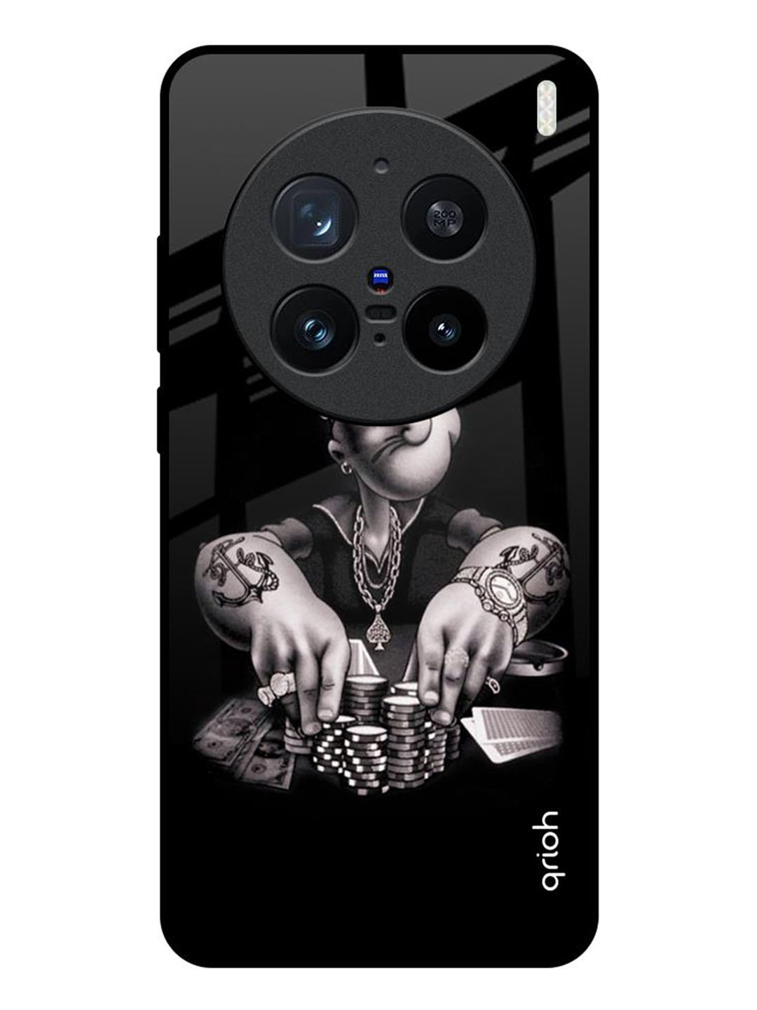 

QRIOH Gambling Problem Vivo X200 Pro 5G Impact Resistant Back Case, Black
