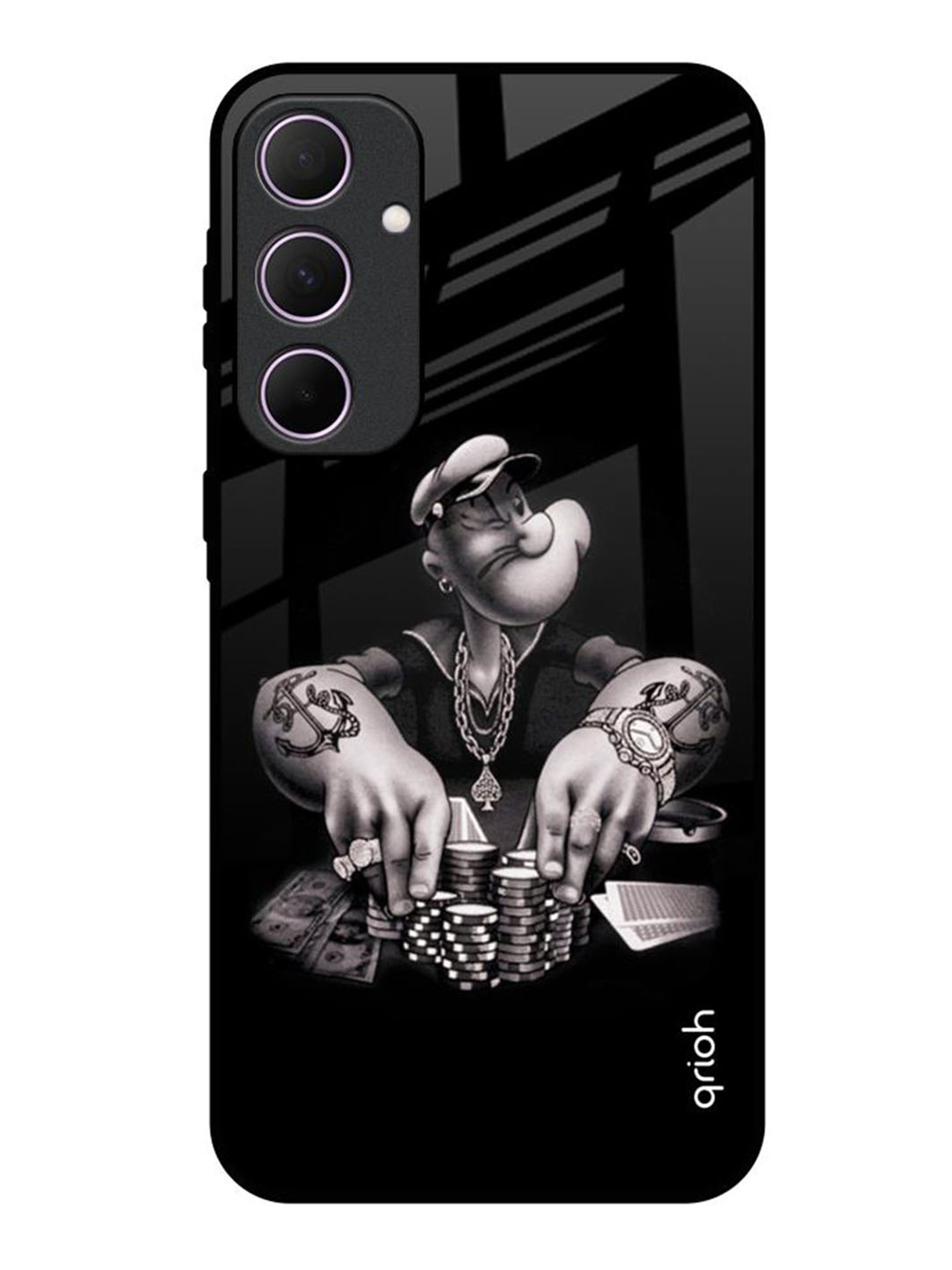 

QRIOH Gambling Problem Samsung Galaxy A35 5G Impact Resistant Back Case, Black