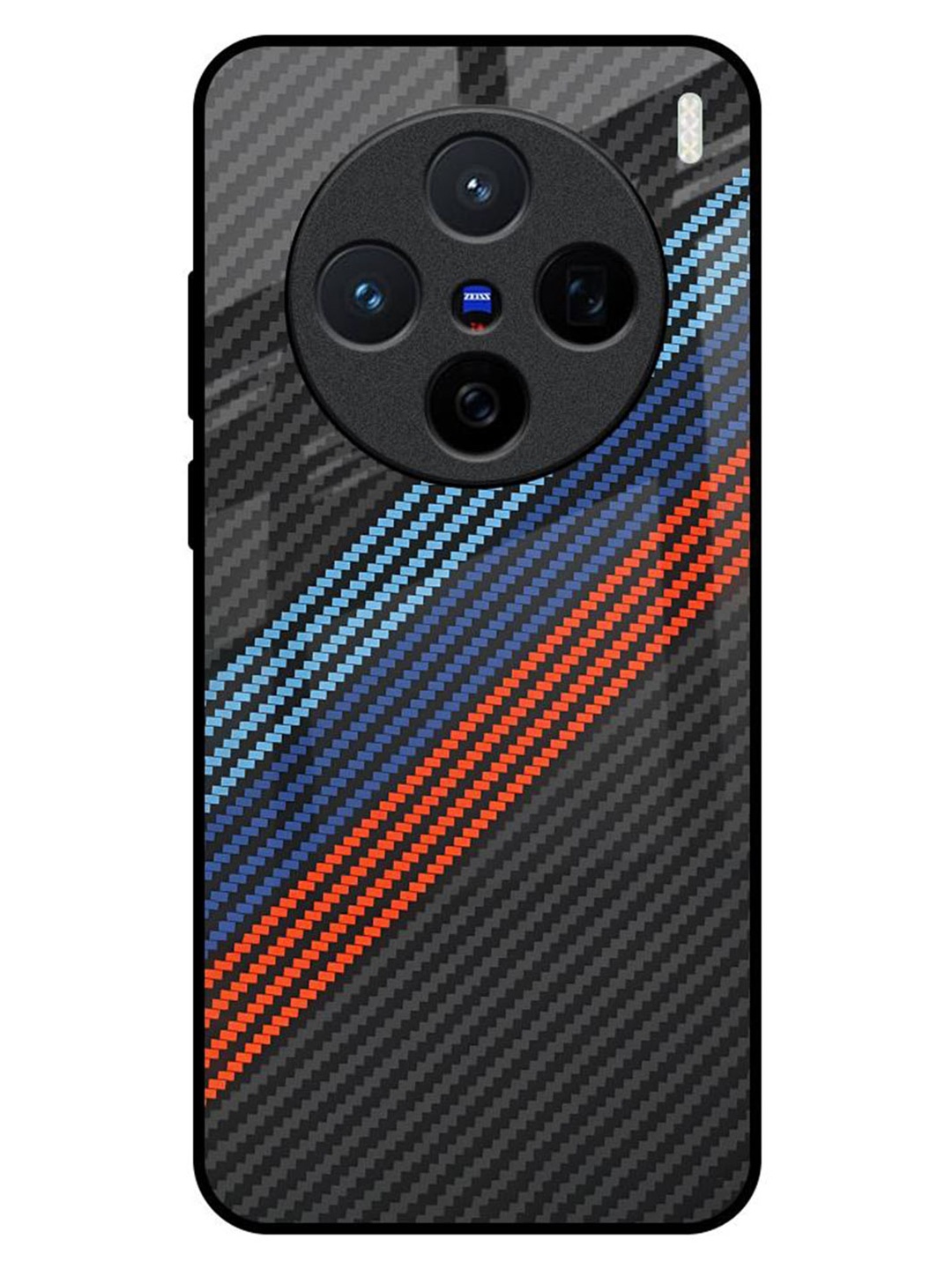 

QRIOH Carbon Inspired Vivo X200 5G Impact Resistant Back Case, Black