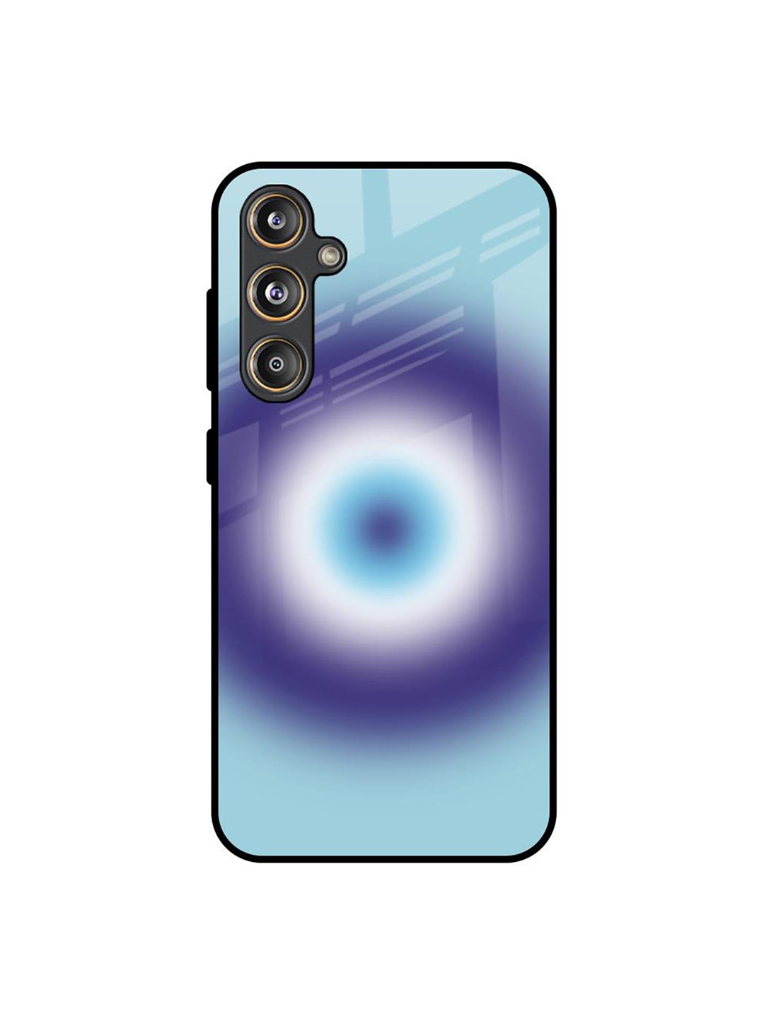 

QRIOH Evil Eye Art Samsung Galaxy F55 5G Impact Resistant Back Case, Blue