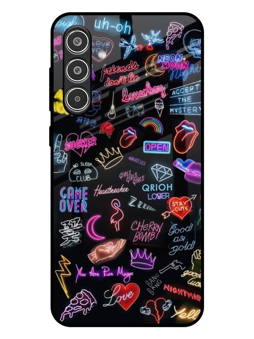 

QRIOH Accept The Mystery Samsung Galaxy A36 5G Impact Resistant Back Case, Black
