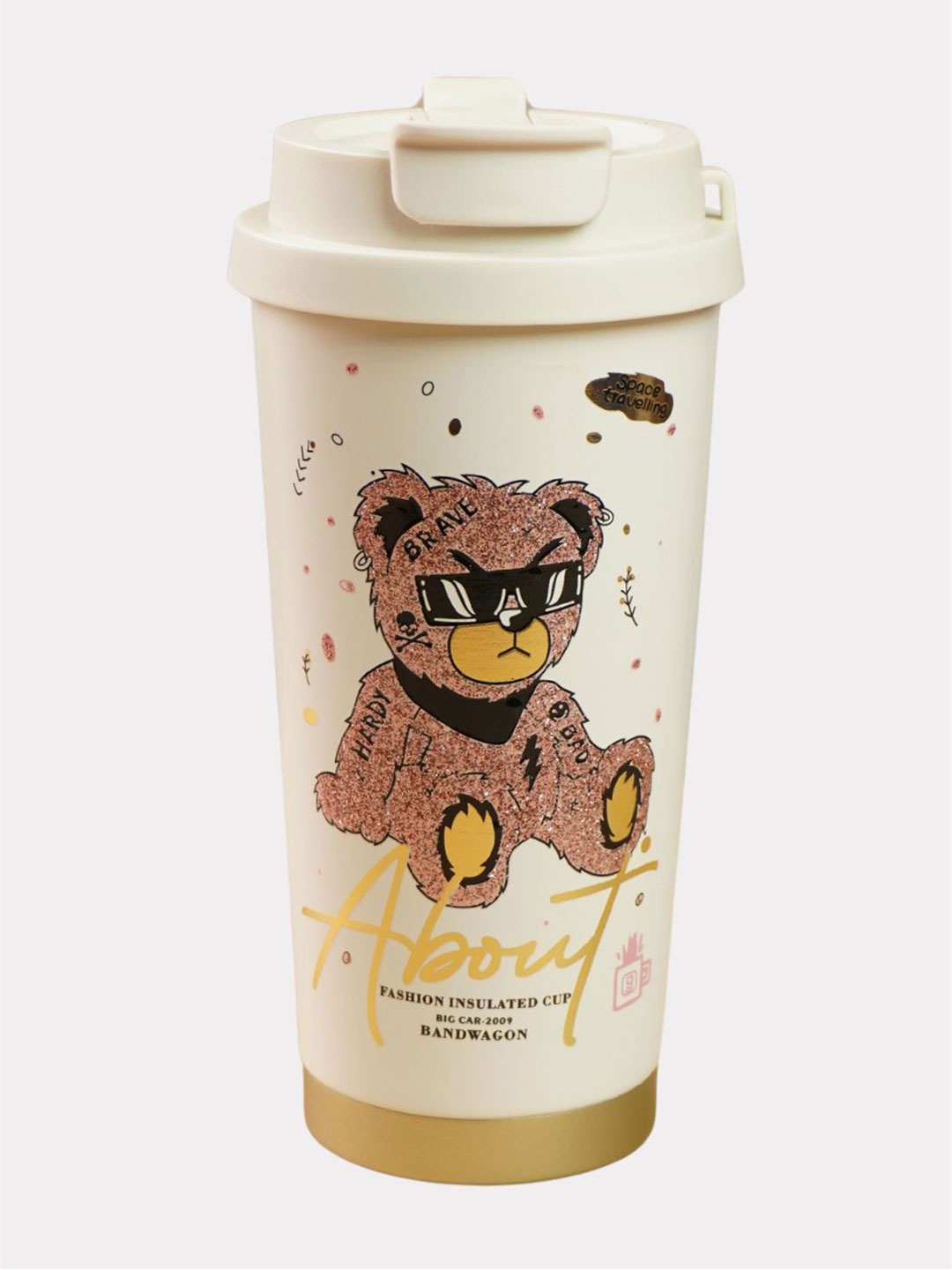 

Little Surprise Box LLP Rose Gold & Brown Printed Stainless Steel Water Bottle-520 ml
