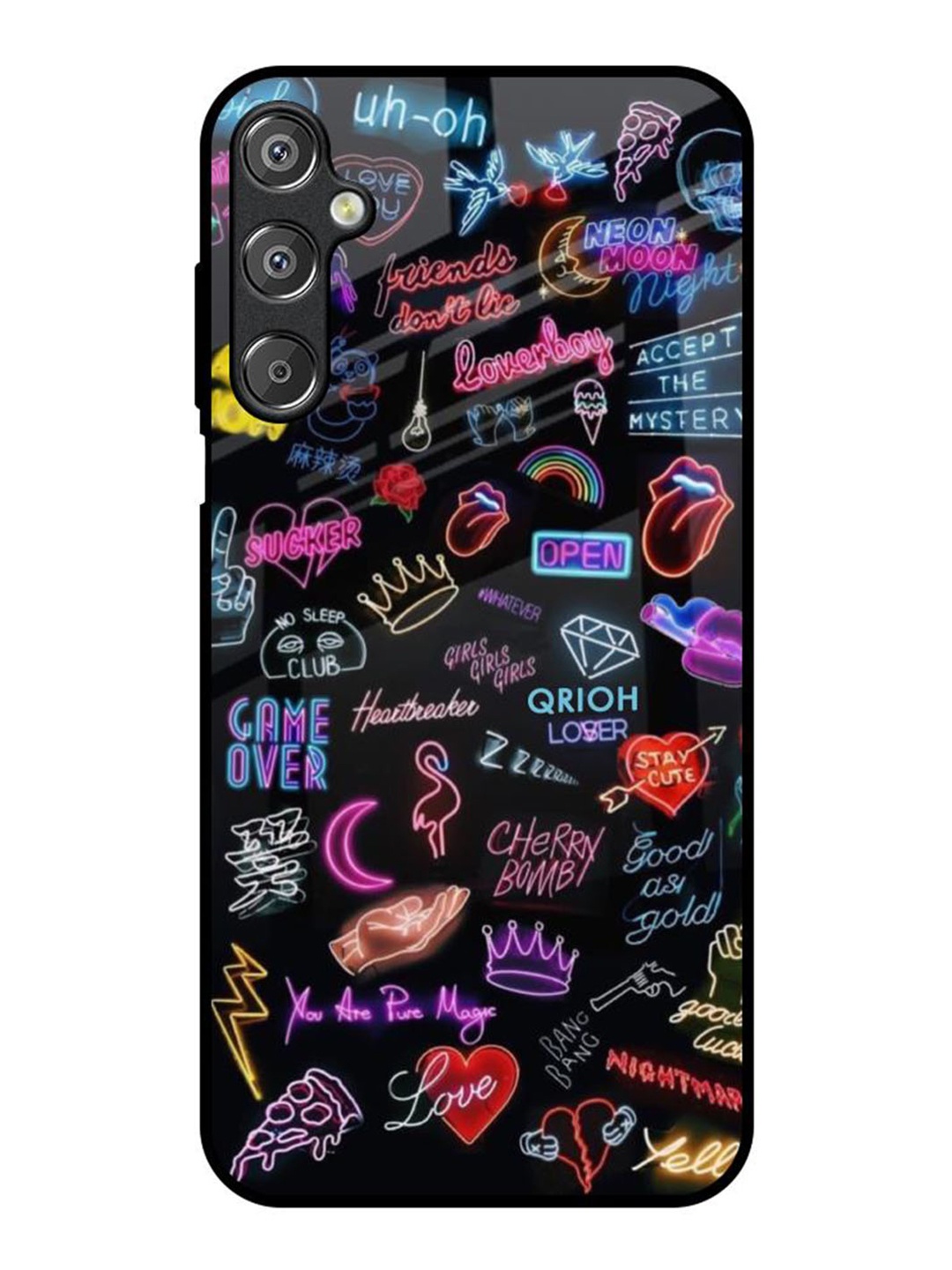 

QRIOH Accept The Mystery Samsung Galaxy F15 5G Impact Resistant Back Case, Black