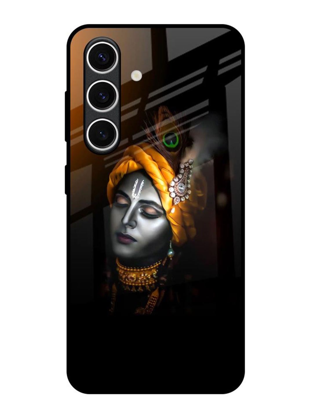 

QRIOH Ombre Krishna Samsung Galaxy S24 FE 5G Impact Resistant Back Case, Black