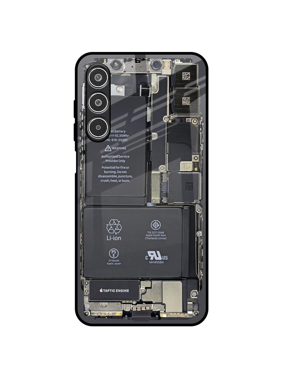 

QRIOH Skeleton Inside Samsung Galaxy A26 5G Impact Resistant Back Case, Grey