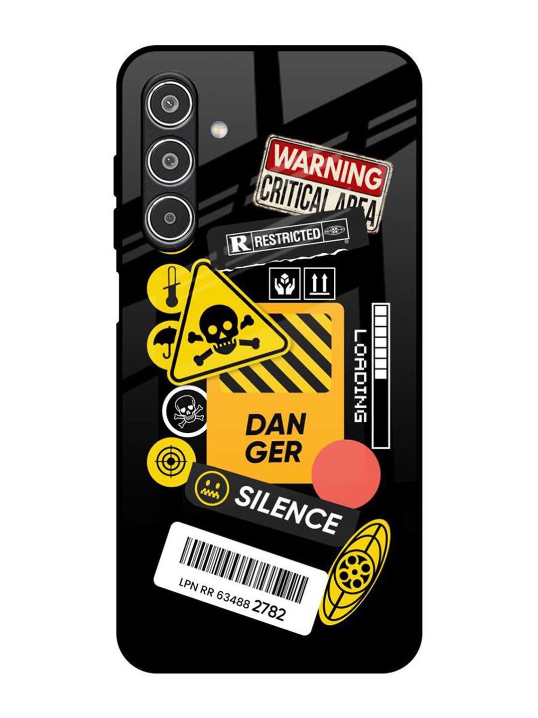 

QRIOH Danger Signs Samsung Galaxy A26 5G Impact Resistant Back Case, Black