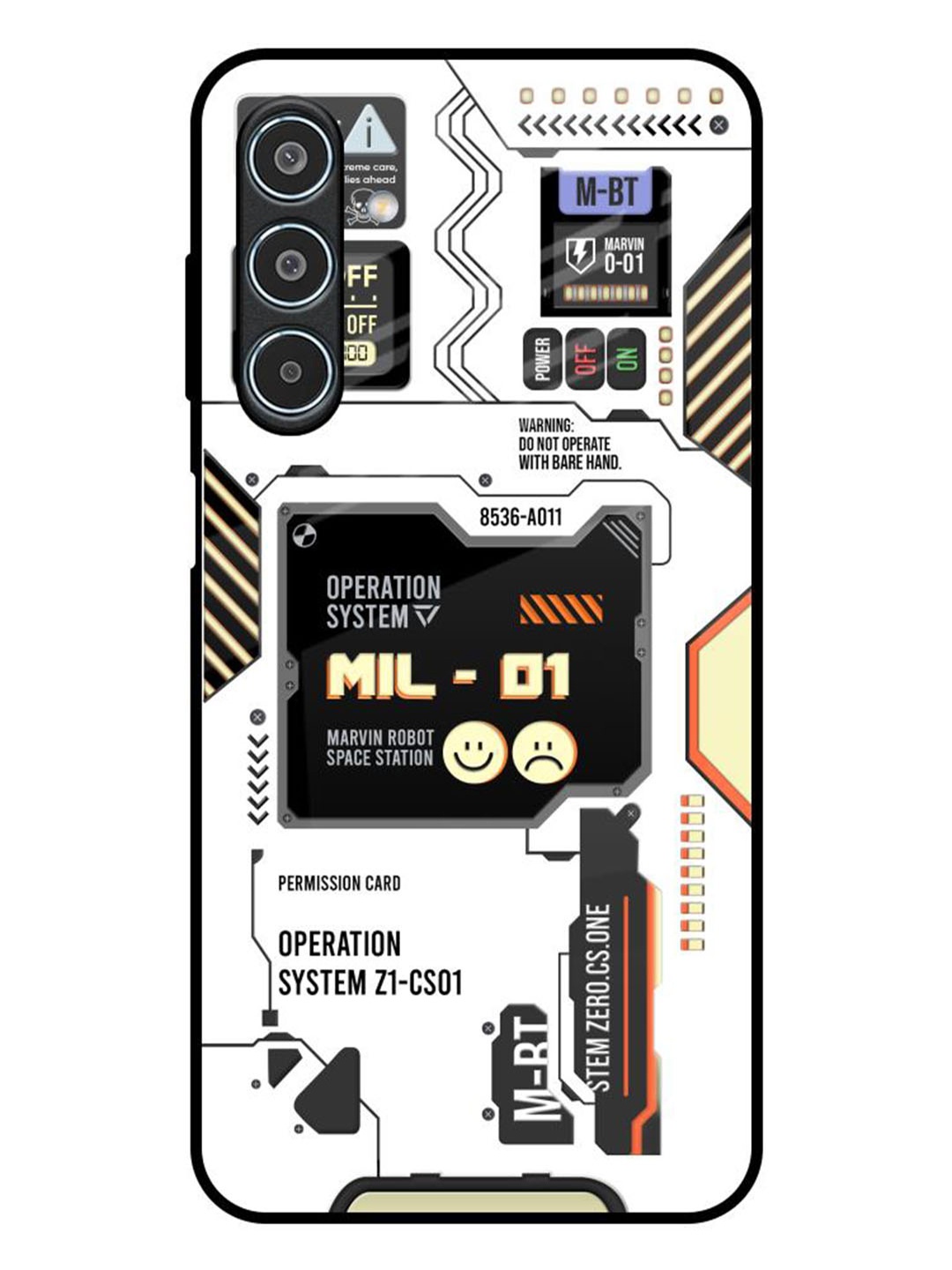 

QRIOH Tech Display Samsung Galaxy M35 5G Impact Resistant Back Case, White