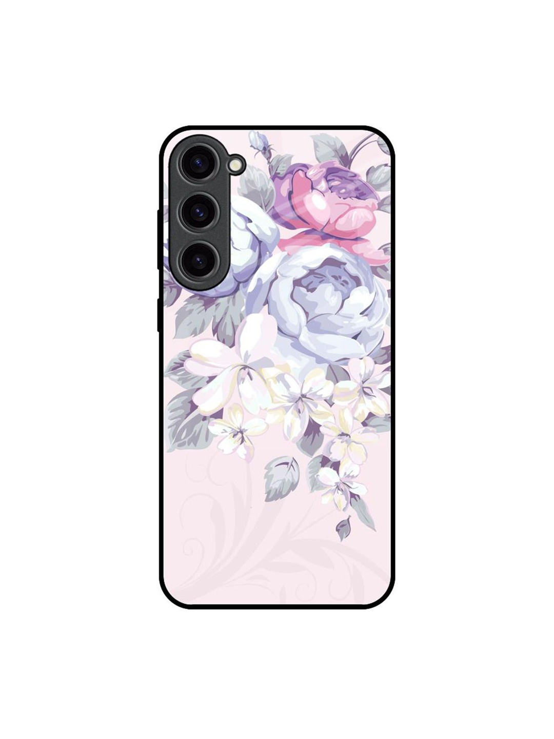 

QRIOH Floral Printed Samsung Galaxy S23 Plus 5G Back Case Mobile Accessories, Pink