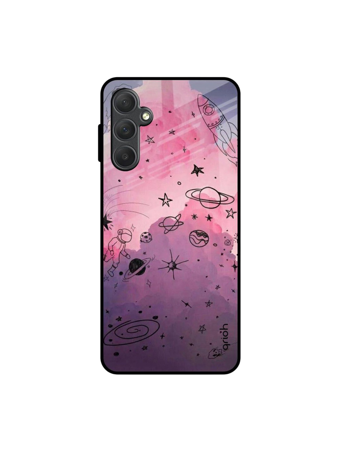 

QRIOH Quirky Printed Samsung Galaxy M54 5G Back Case Mobile Accessories, Pink
