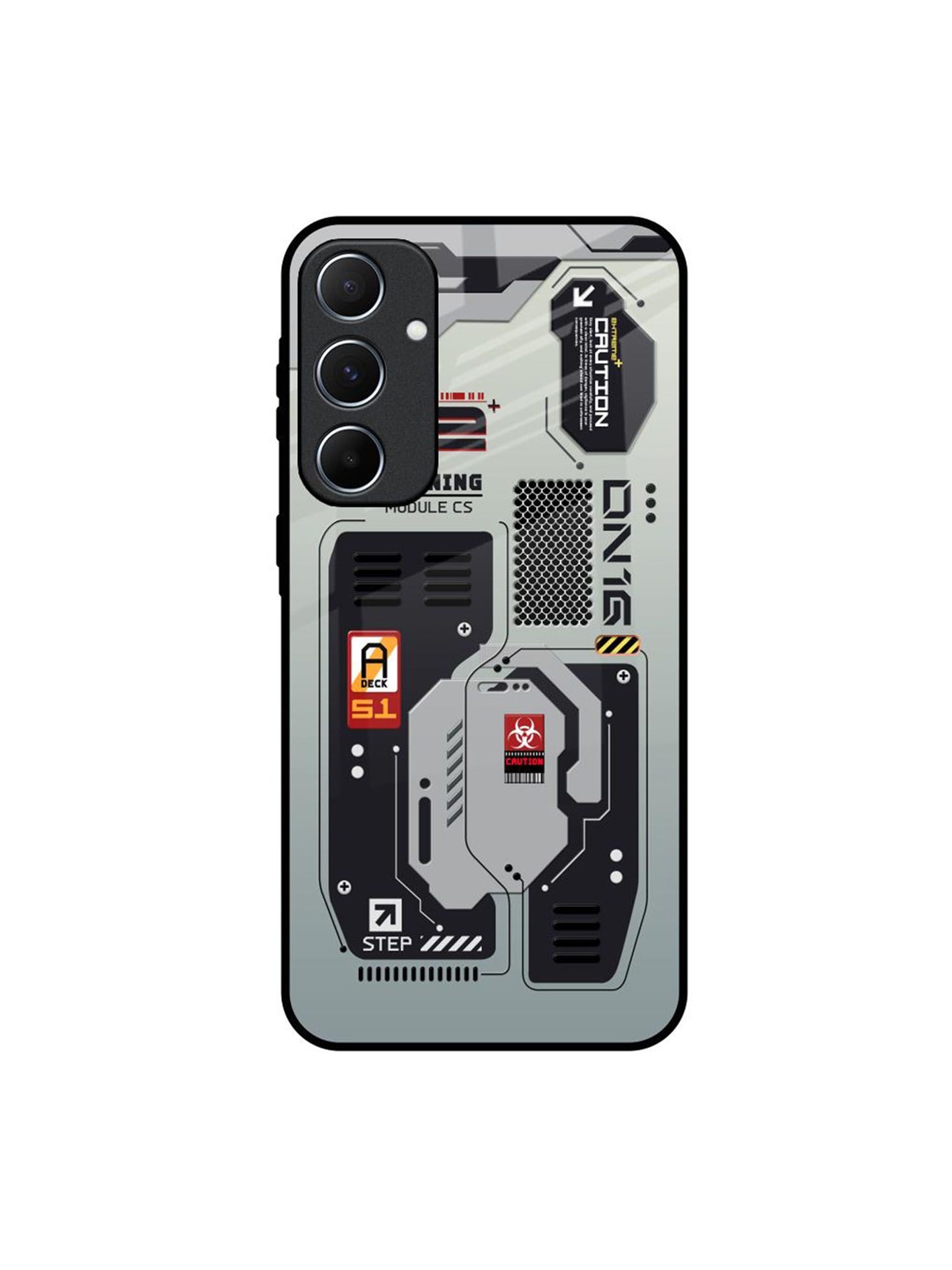 

QRIOH Typography Printed Samsung Galaxy A55 5G Back Case Mobile Accessories, Grey