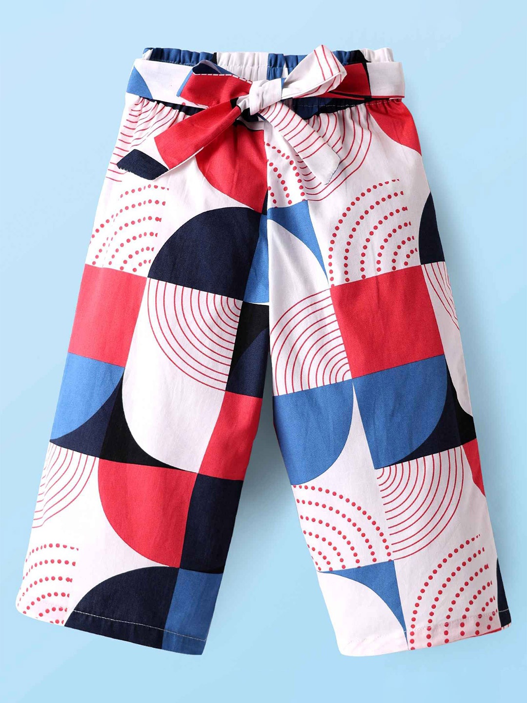 

CrayonFlakes Girls Printed Palazzos, Off white