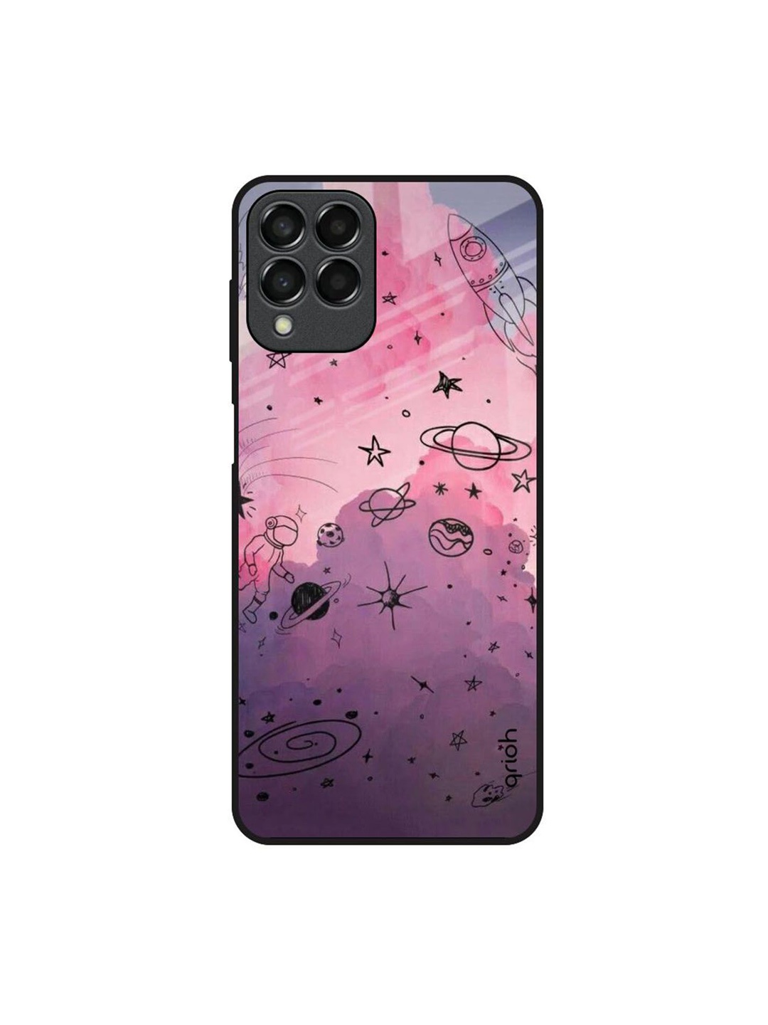 

QRIOH Conversational Printed Samsung Galaxy M33 5G Back Case Mobile Accessories, Purple