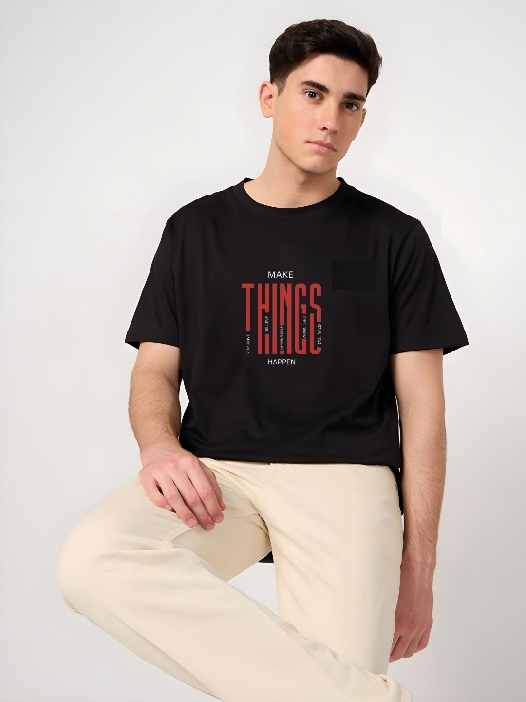 

SZN Men T-shirt, Black