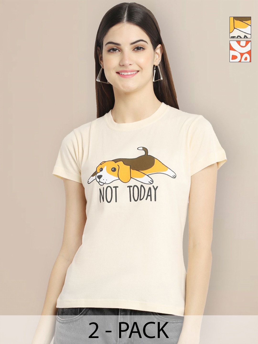 

Metronaut Women Typography 2 Printed T-shirt, Multi