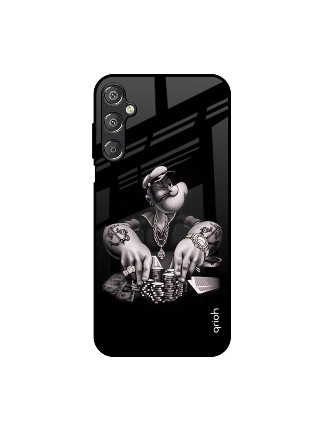 

QRIOH Quirky Printed Samsung Galaxy M15 5G Back Case Mobile Accessories, Black