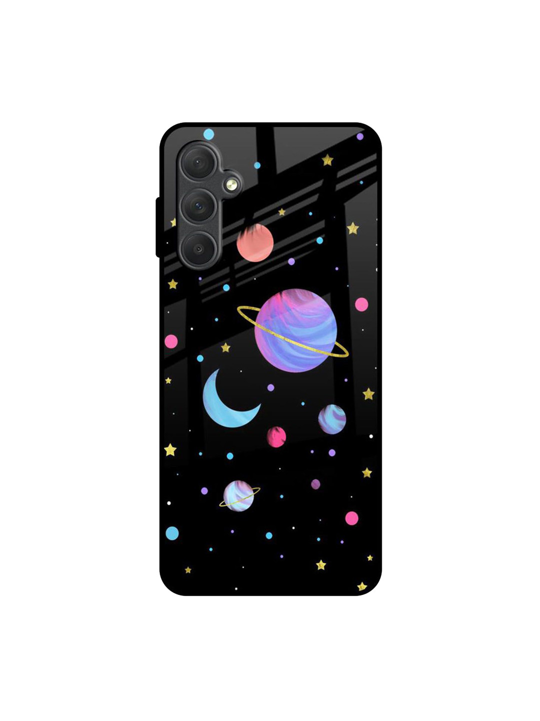

QRIOH Quirky Printed Samsung Galaxy M54 5G Back Case Mobile Accessories, Black