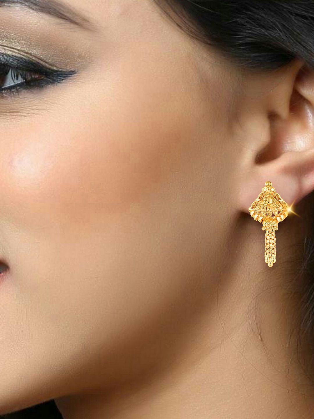

DIVASTRI Gold Plated Contemporary Hoop Earrings