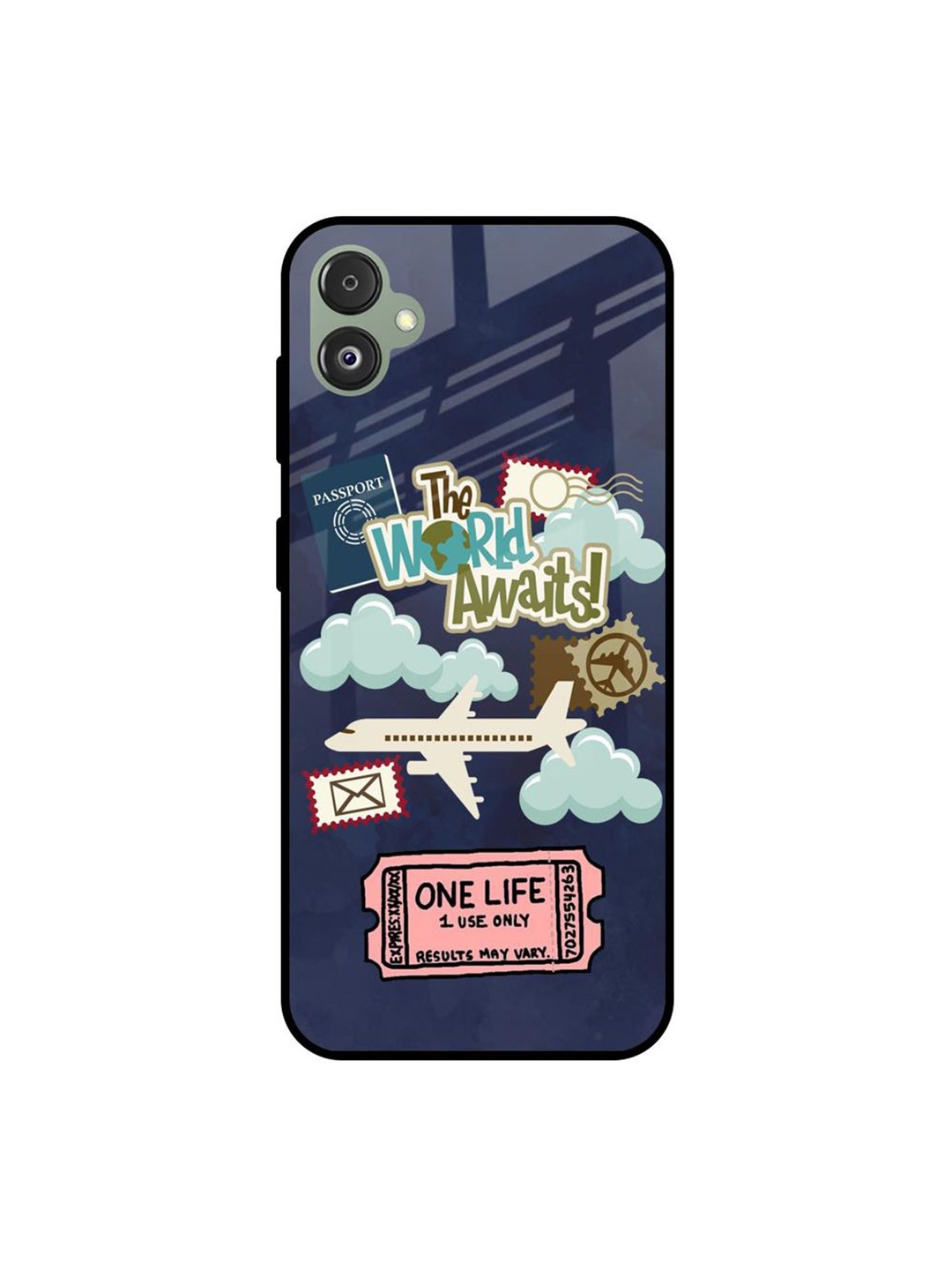 

QRIOH Typography Printed Samsung Galaxy F14 5G Back Case Mobile Accessories, Navy blue