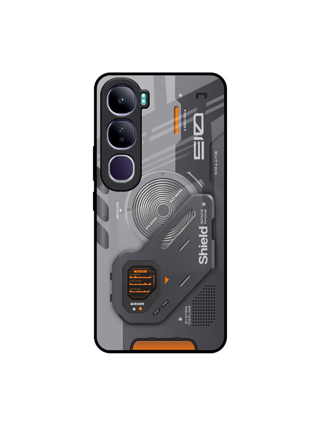 

QRIOH Typography Printed Vivo Y300 5G Back Case Mobile Accessories, Grey