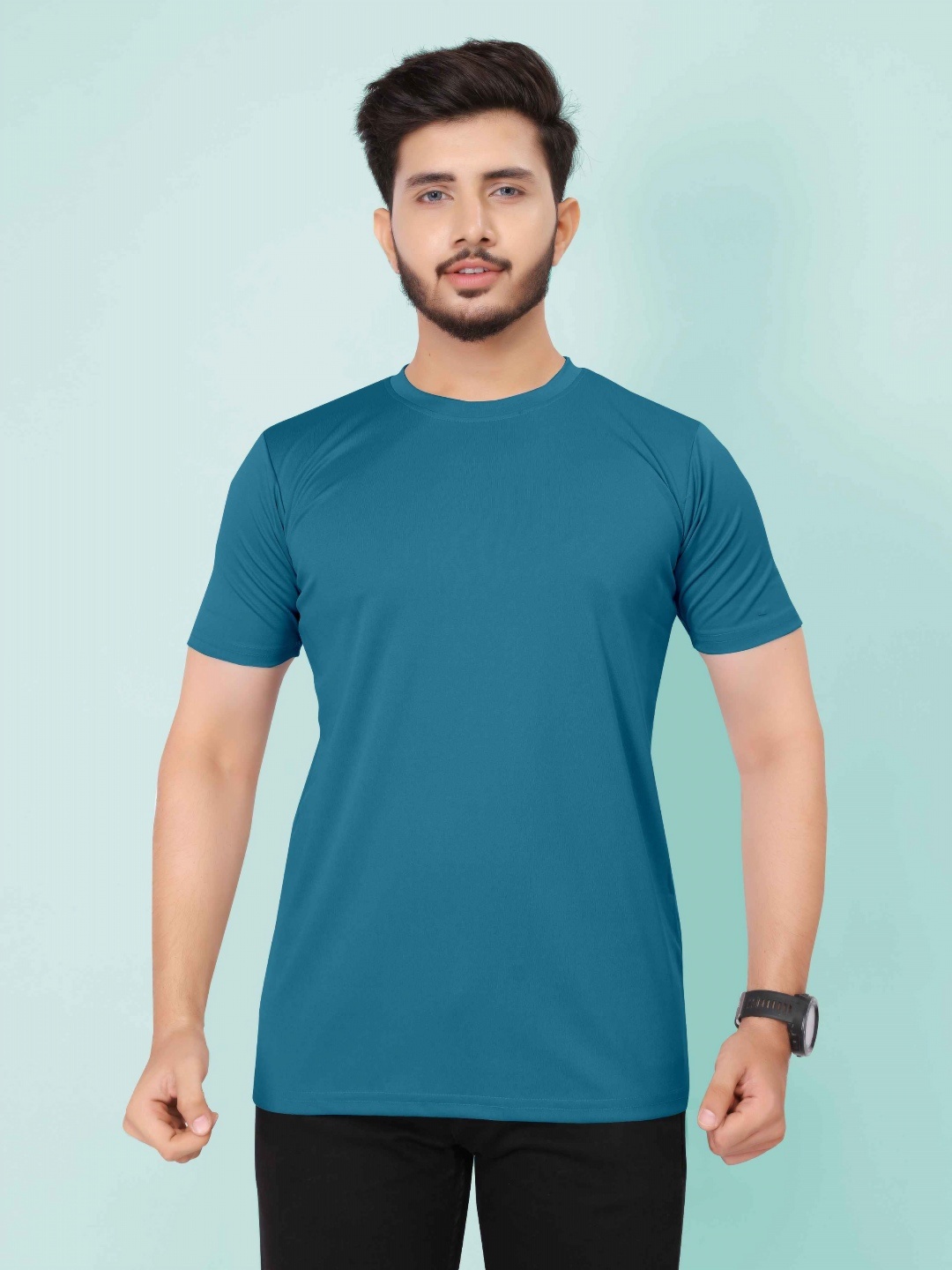 

Moda Rapido Men Monochrome Cut Outs T-shirt, Blue