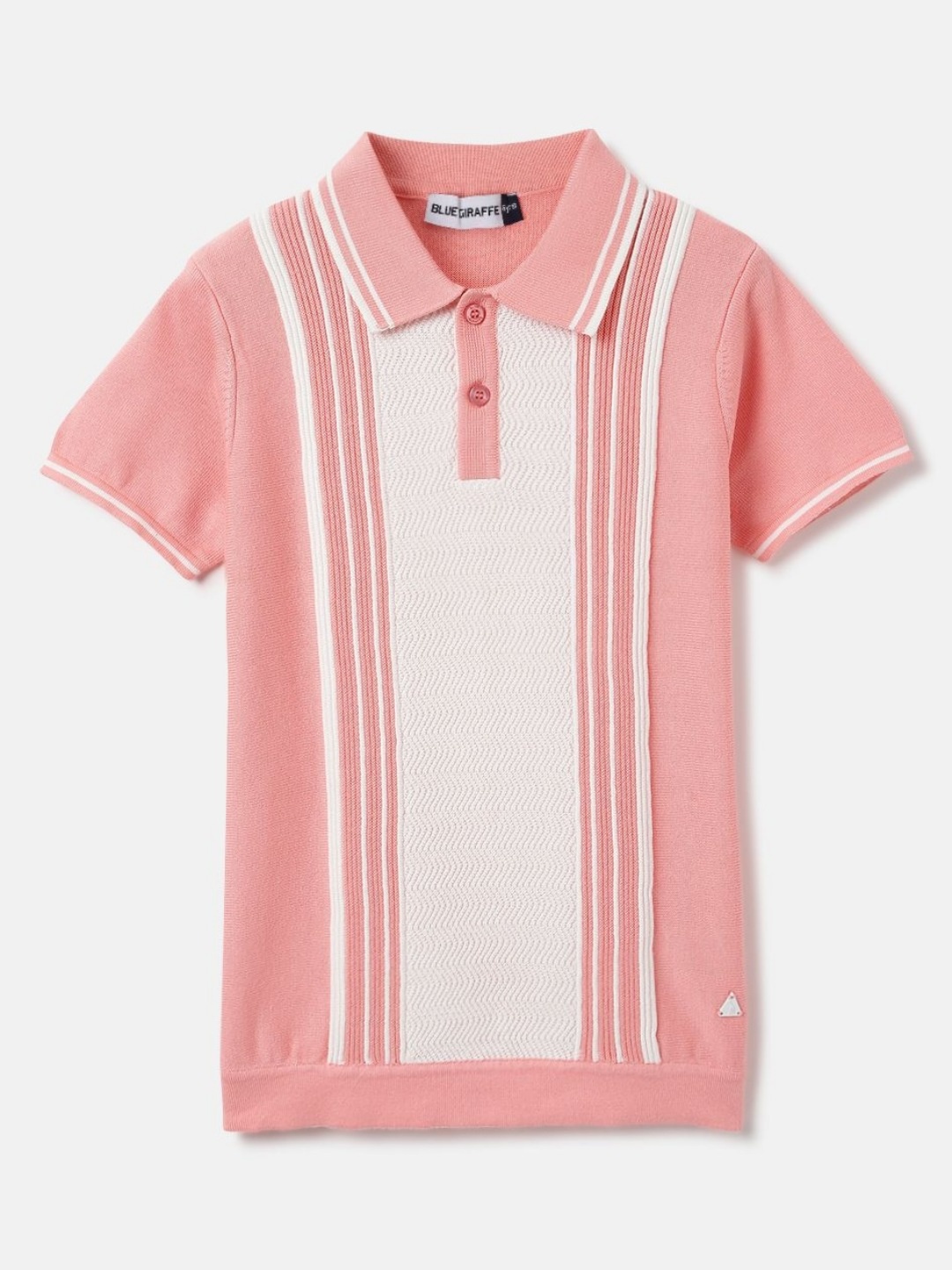 

Blue Giraffe Boys Polo Collar Pure Cotton T-shirt, Pink