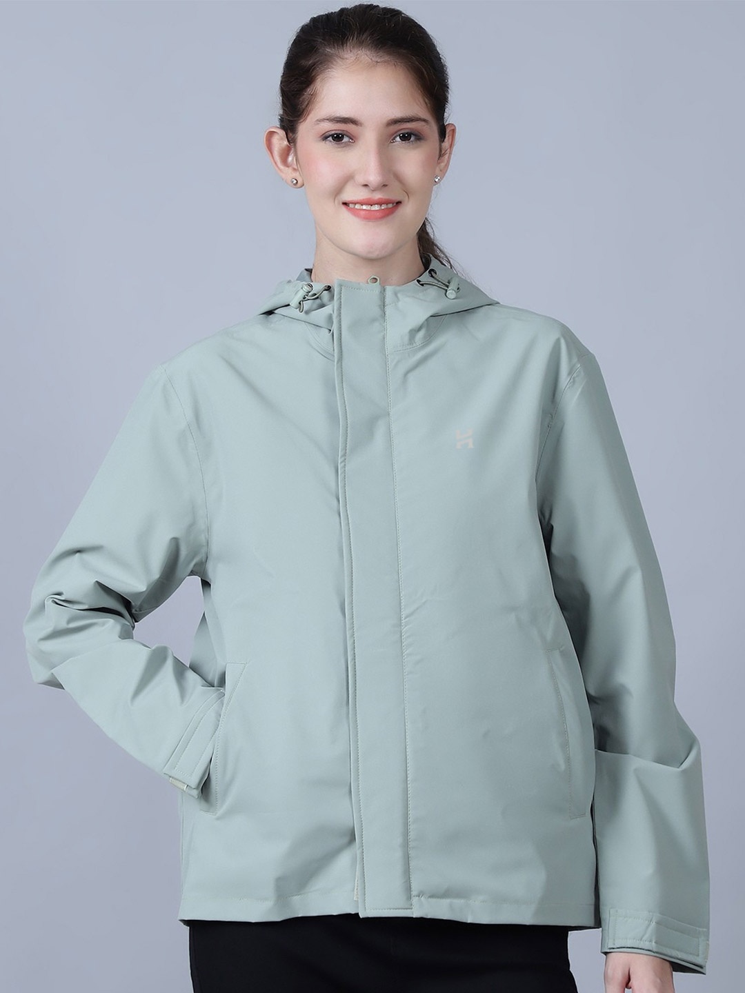 

HOUSE OF VEDAS Women Windcheater and Water Resistant Outdoor Sporty Jacket, Blue