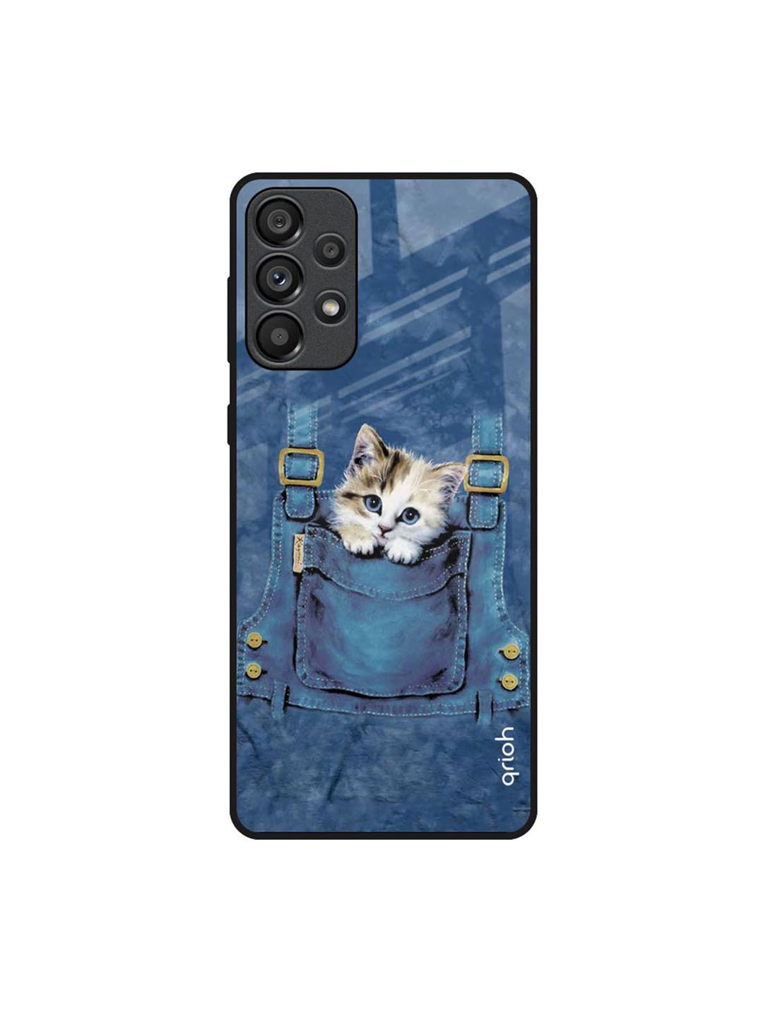 

QRIOH Quirky Printed Samsung Galaxy A73 5G Back Case Mobile Accessories, Blue