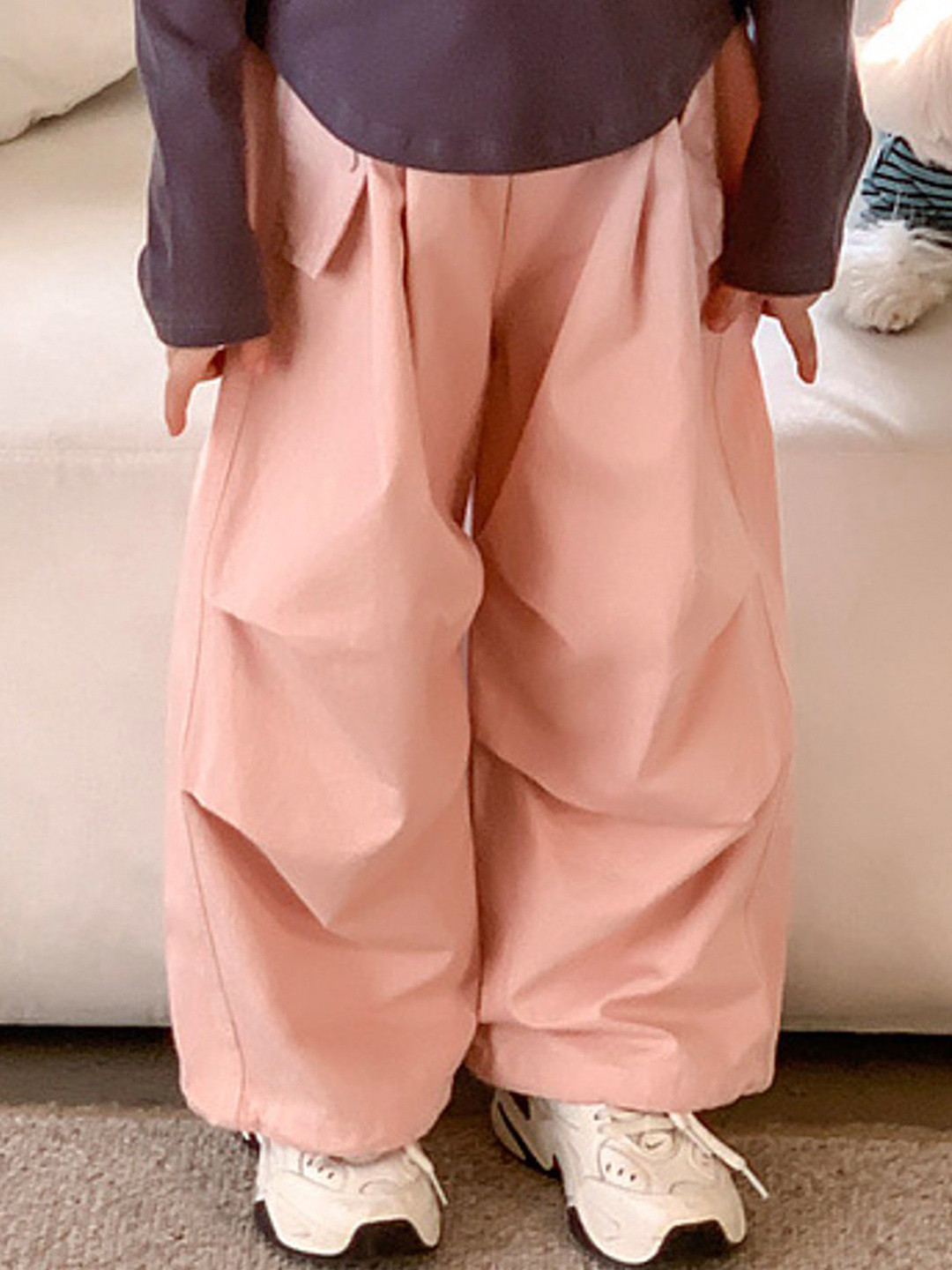 

LULU & SKY Girls High-Rise Trousers, Pink
