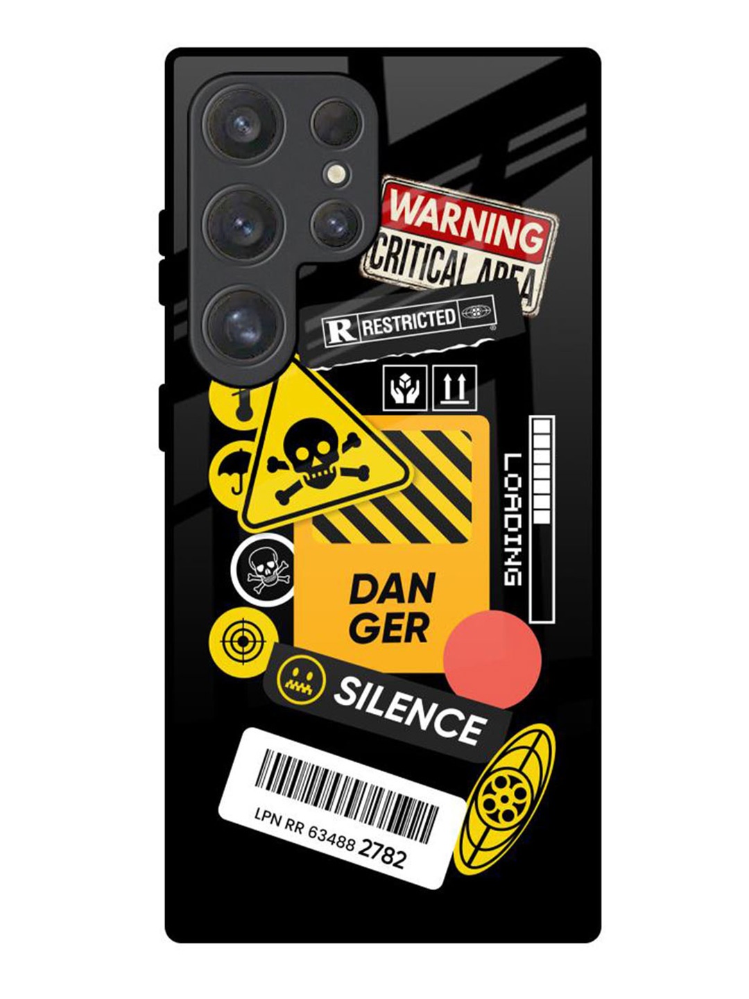 

QRIOH Typography Printed Samsung Galaxy S25 Ultra Back Case Mobile Accessories, Black