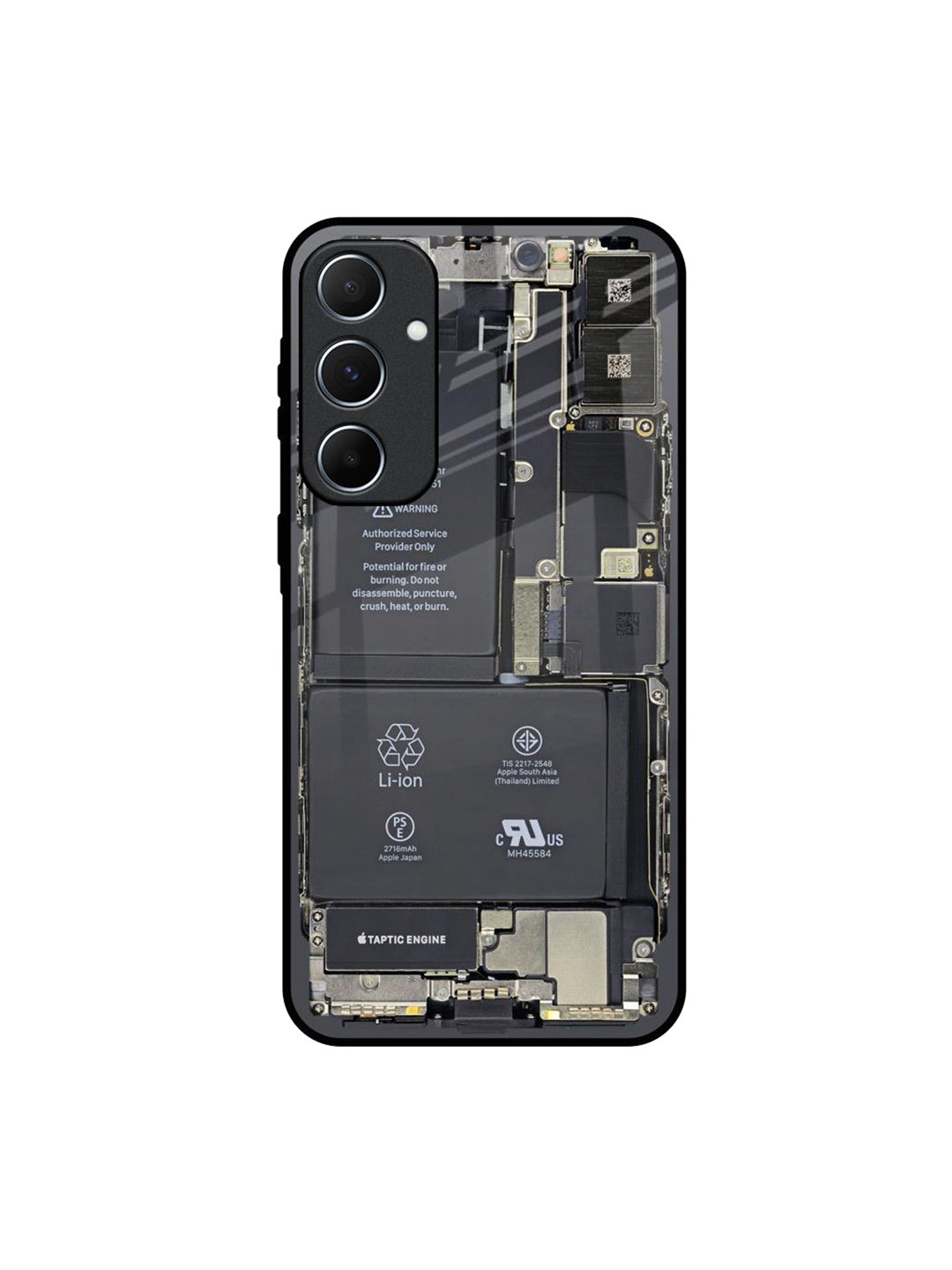 

QRIOH Geometric Printed Samsung Galaxy A55 5G Back Case Mobile Accessories, Grey