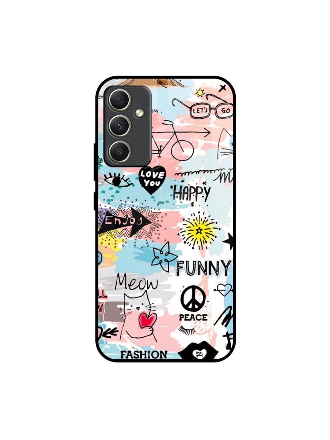 

QRIOH Typography Printed Samsung Galaxy A34 5G Back Case Mobile Accessories, Blue