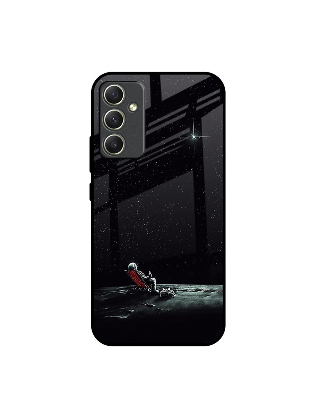 

QRIOH Quirky Printed Samsung Galaxy A34 5G Back Case Mobile Accessories, Black