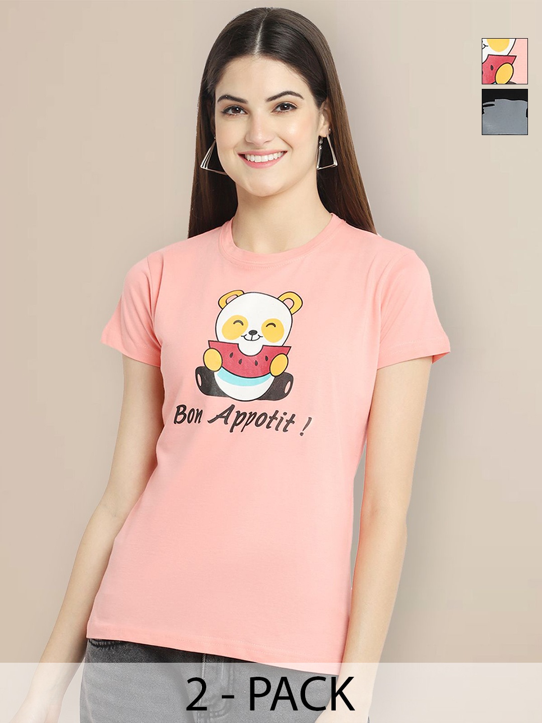 

Metronaut Women Typography 2 Printed T-shirt, Multi
