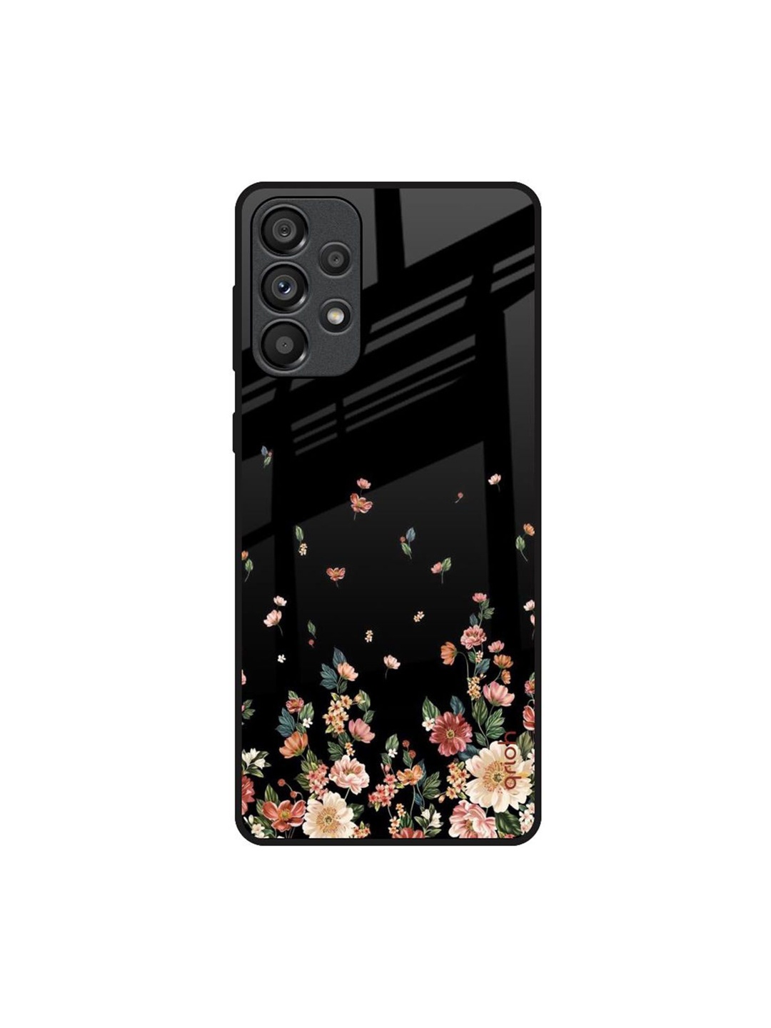 

QRIOH Floral Printed Samsung Galaxy A33 5G Back Case Mobile Accessories, Black