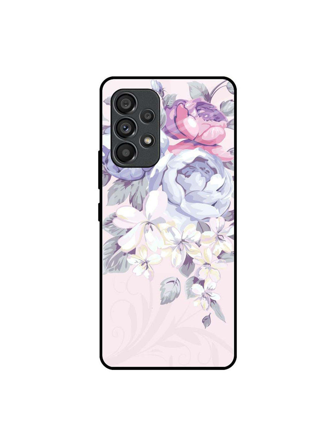 

QRIOH Floral Printed Samsung Galaxy A53 5G Back Case Mobile Accessories, Pink