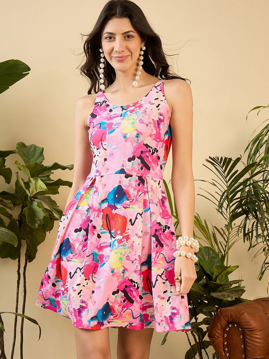 

MABISH by Sonal Jain Print Fit & Flare Dress, Multi