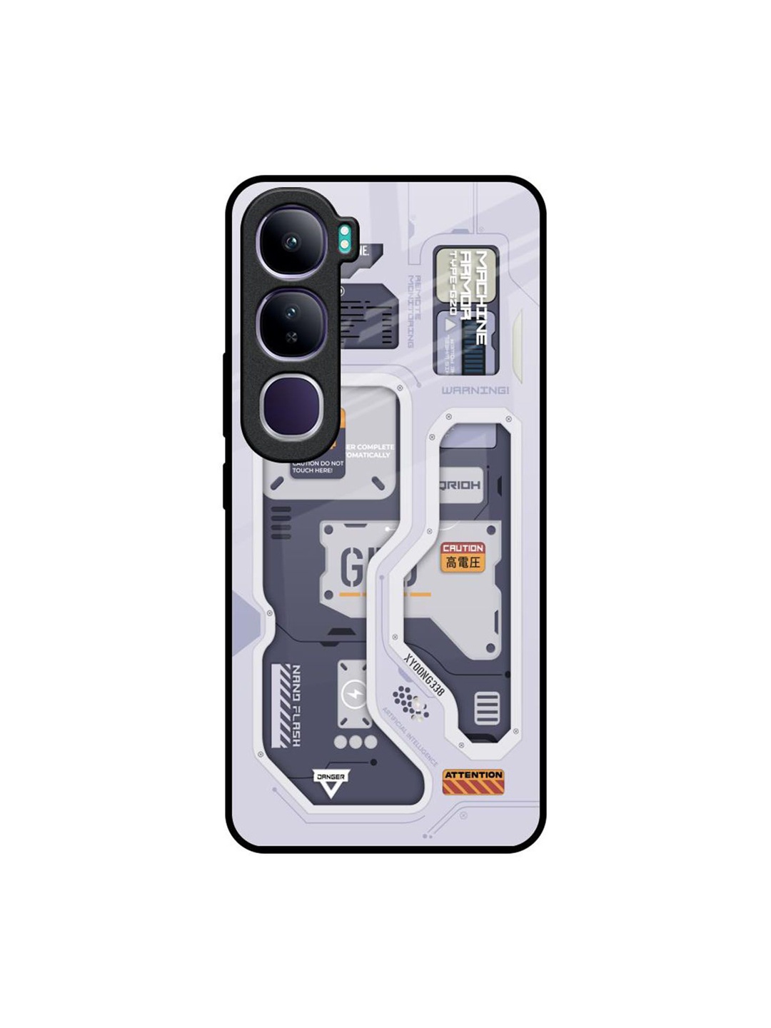 

QRIOH Typography Printed Vivo Y300 5G Back Case Mobile Accessories, Grey