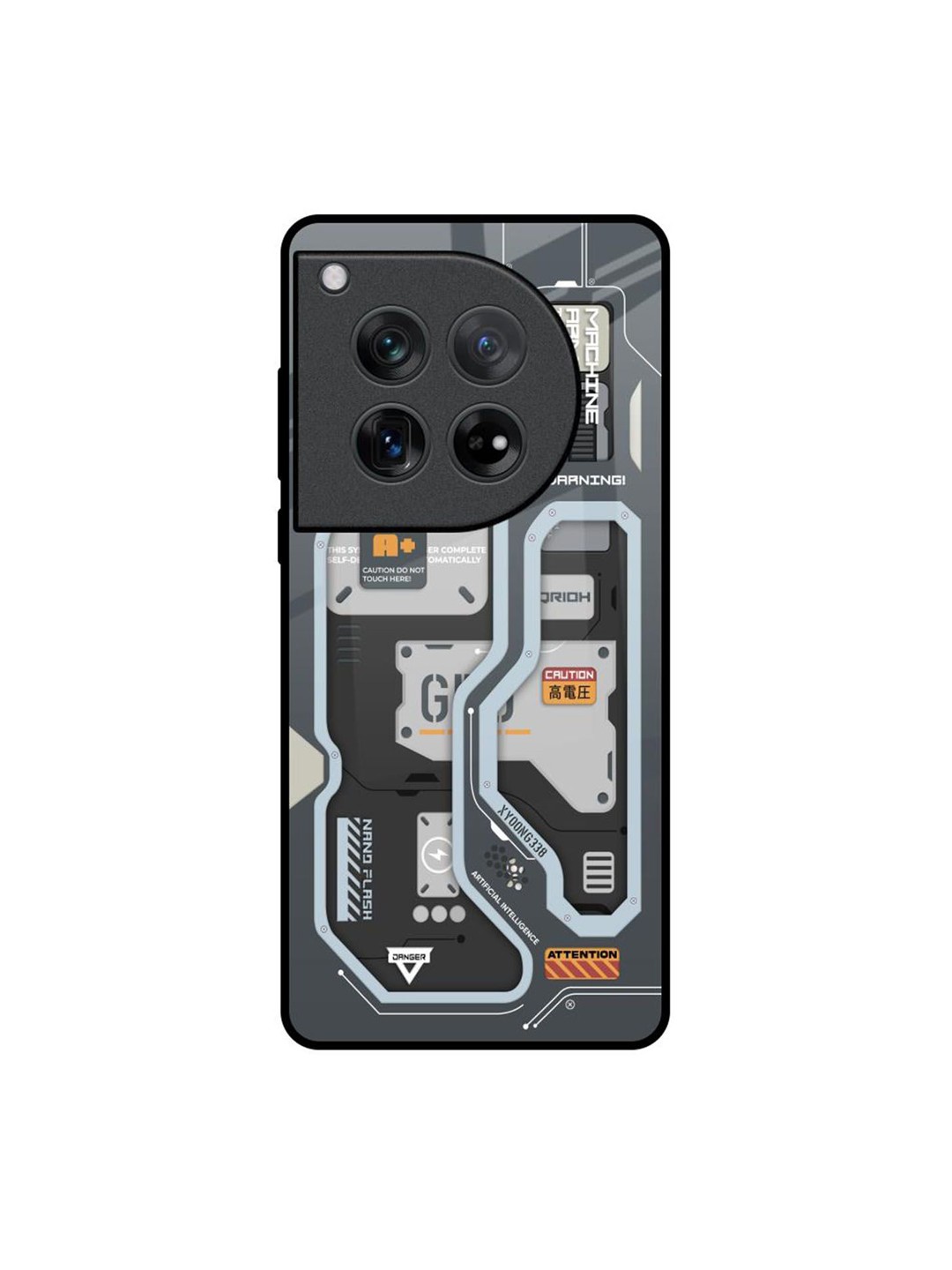 

QRIOH Typography Printed Oneplus 12 Back Case Mobile Accessories, Grey
