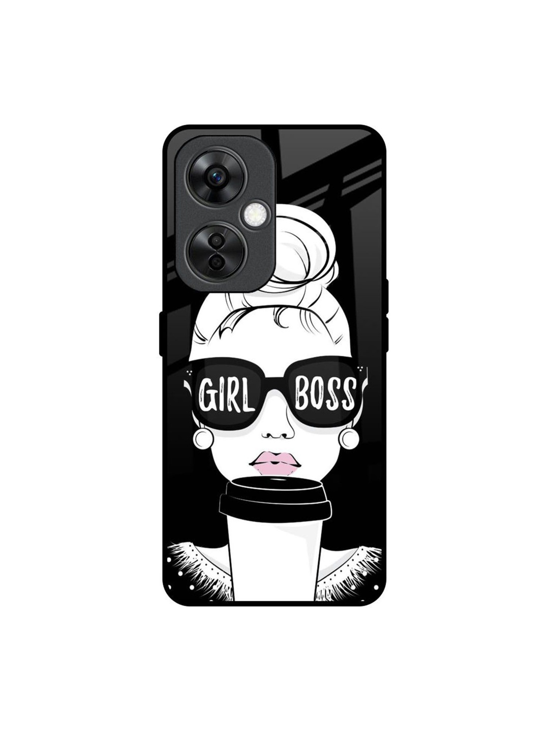

QRIOH Quirky Printed OnePlus Nord CE 3 Lite 5G Back Case Mobile Accessories, Black
