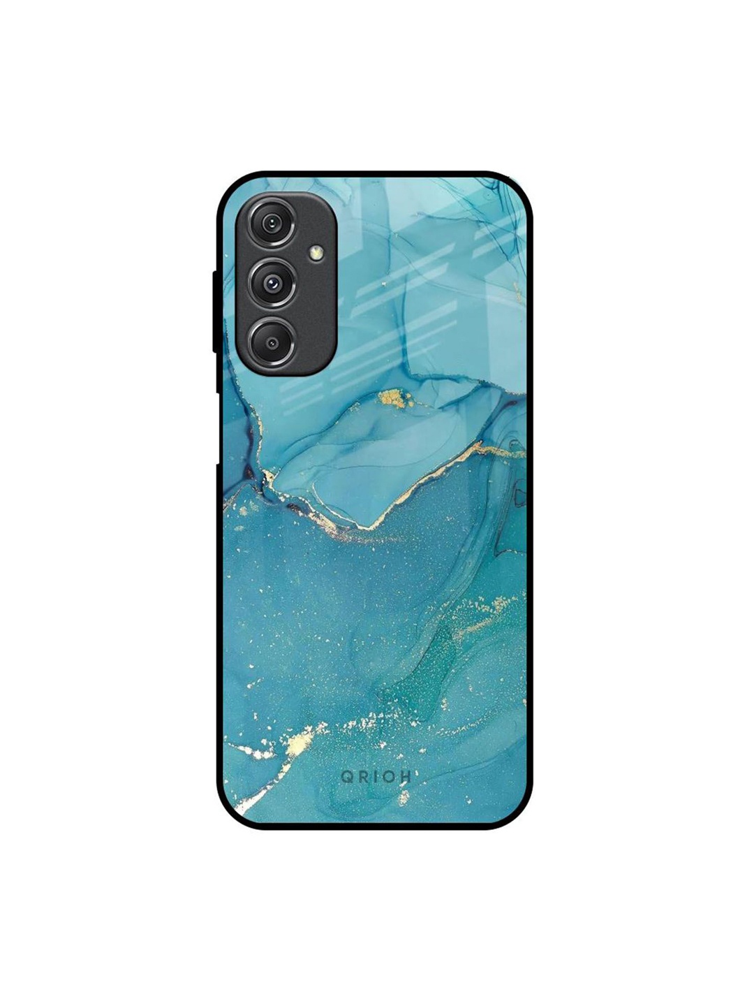 

QRIOH Abstract Printed Samsung Galaxy M34 5G Back Case Mobile Accessories, Blue