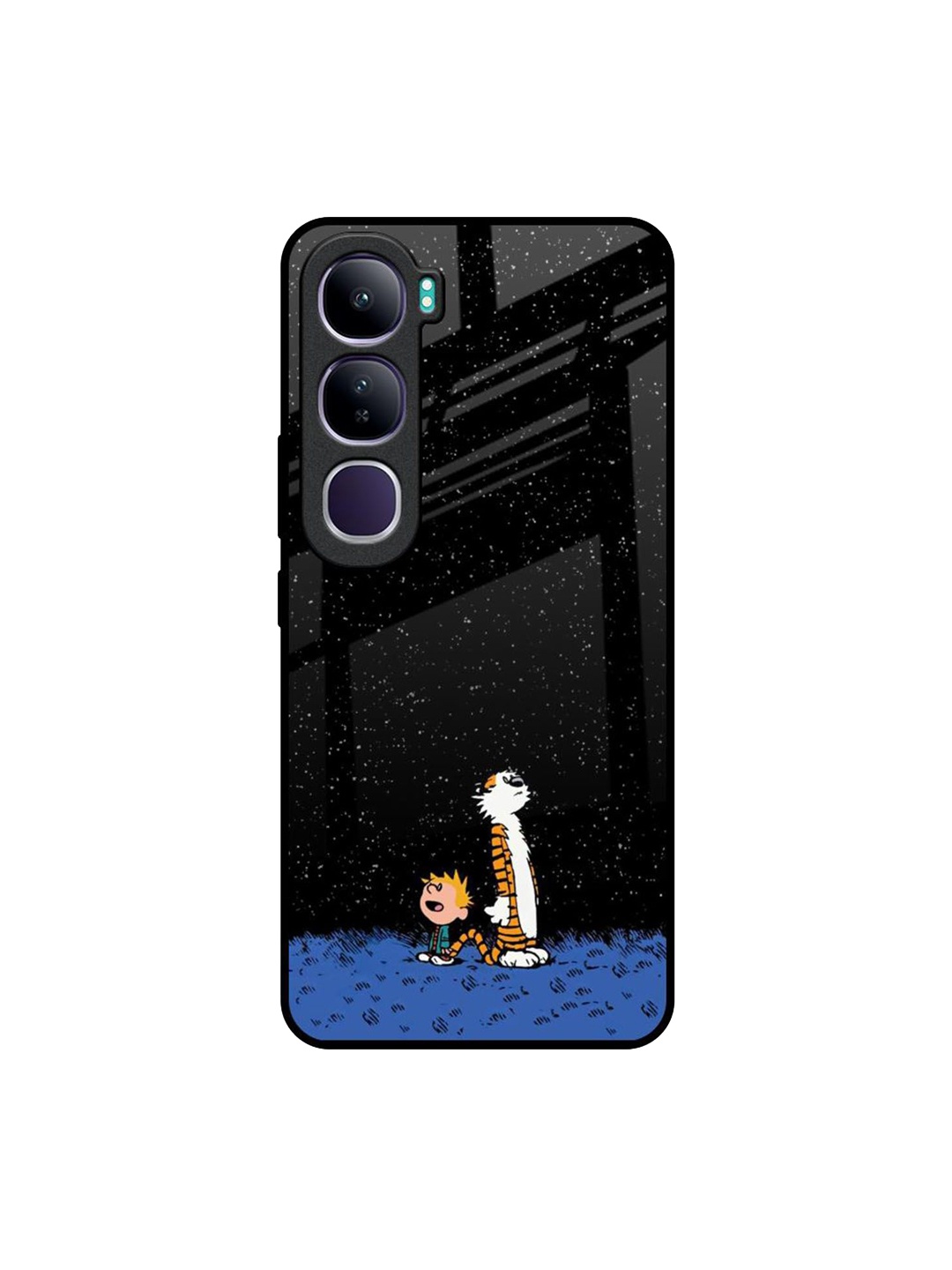 

QRIOH Quirky Printed Vivo Y300 5G Back Case Mobile Accessories, Black