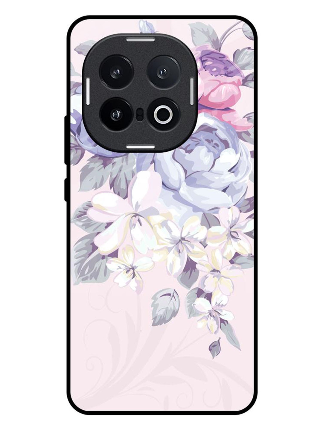 

QRIOH Floral Printed IQOO 13 5G Back Case Mobile Accessories, Pink