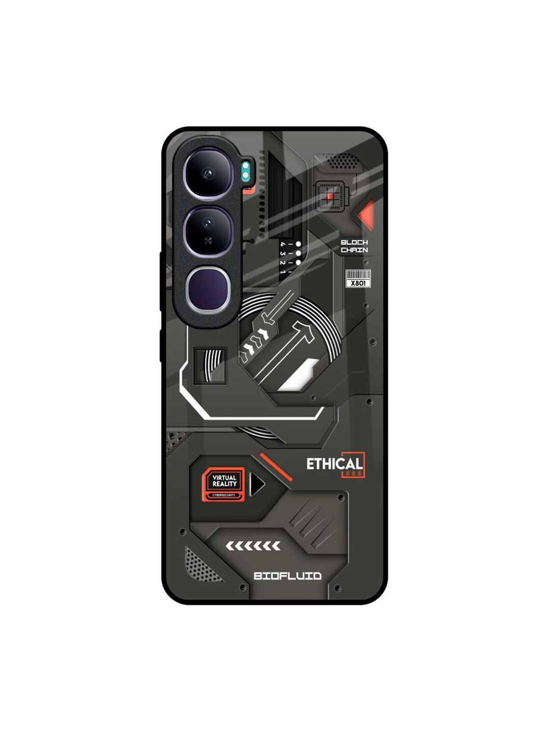 

QRIOH Typography Printed Vivo Y300 5G Back Case Mobile Accessories, Black