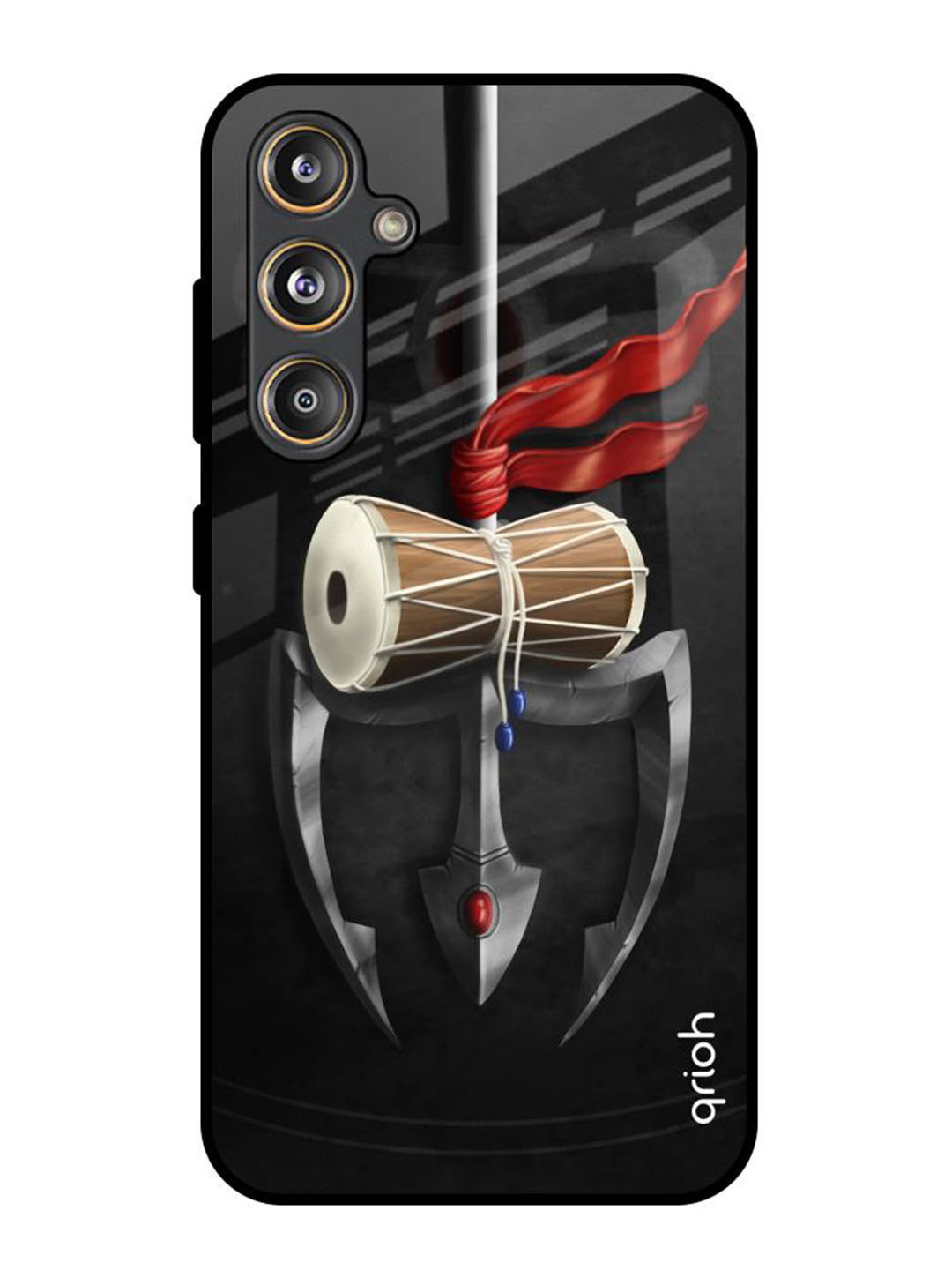 

QRIOH Quirky Printed Samsung Galaxy F55 5G Back Case Mobile Accessories, Black