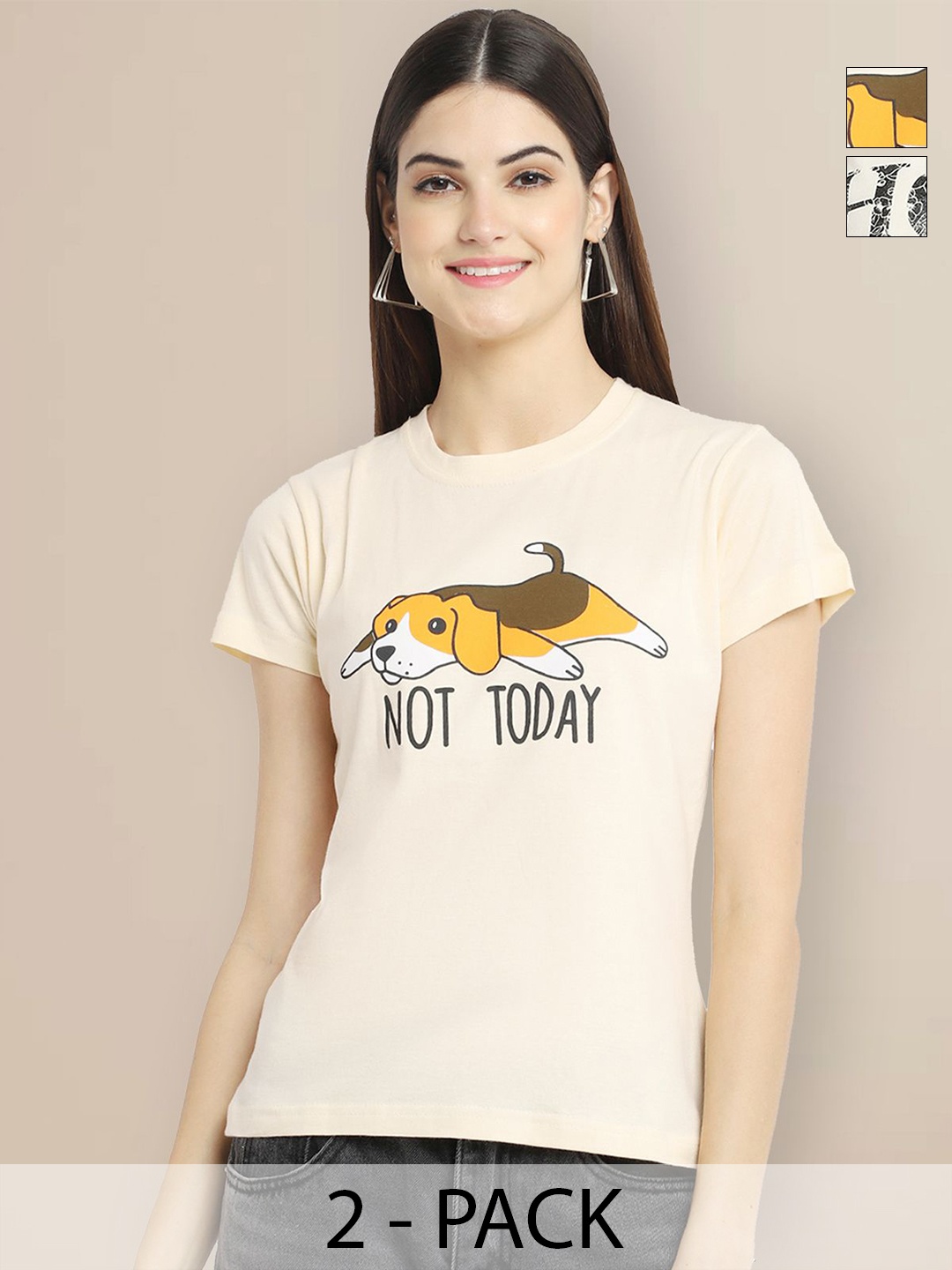 

Metronaut Women Typography 2 Printed T-shirt, Multi