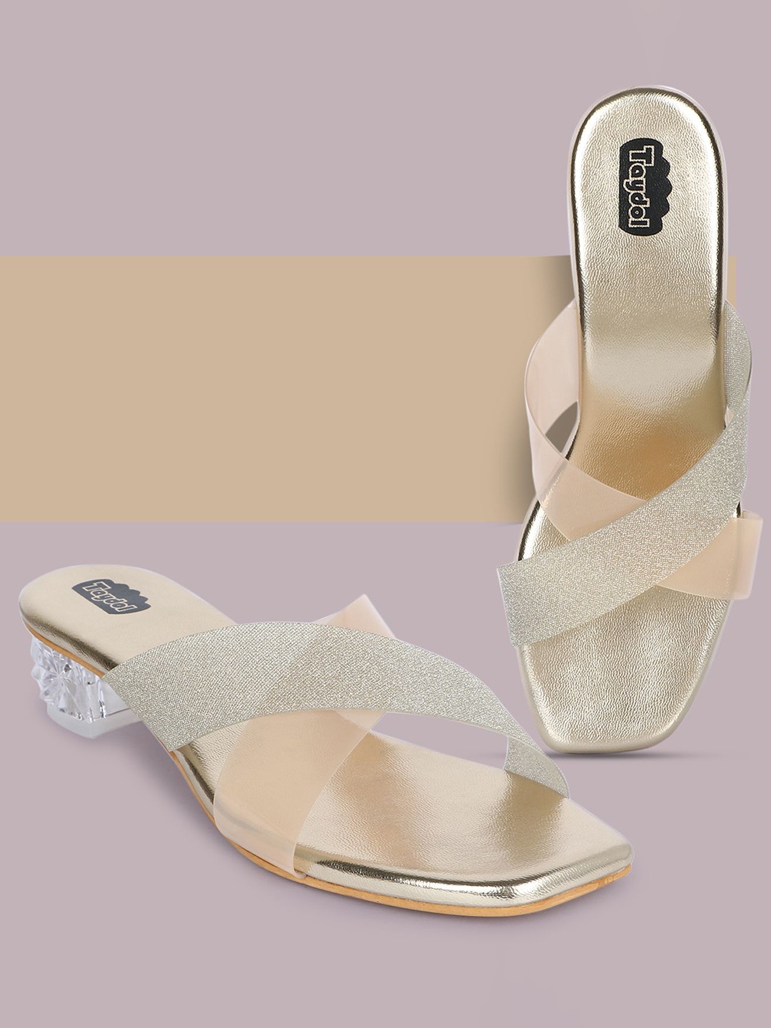

TAYDOL Women Block Heels, Gold